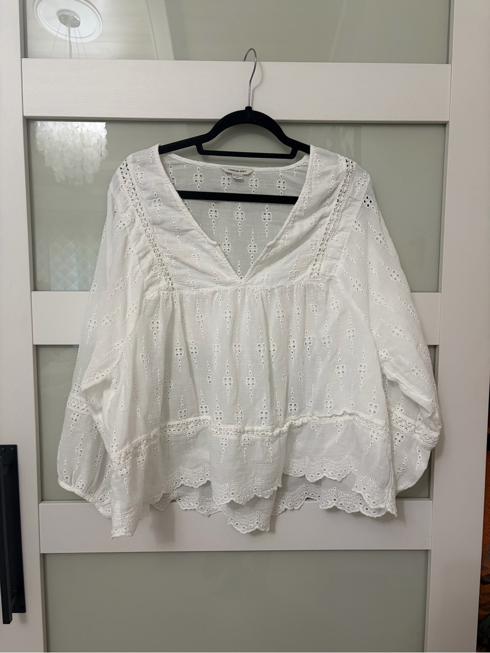 White Eyelet blouse